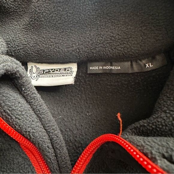 Spyder Black / Red 1/4 Zip Fleece Top‎ in size Boys XL - Picture 5 of 6